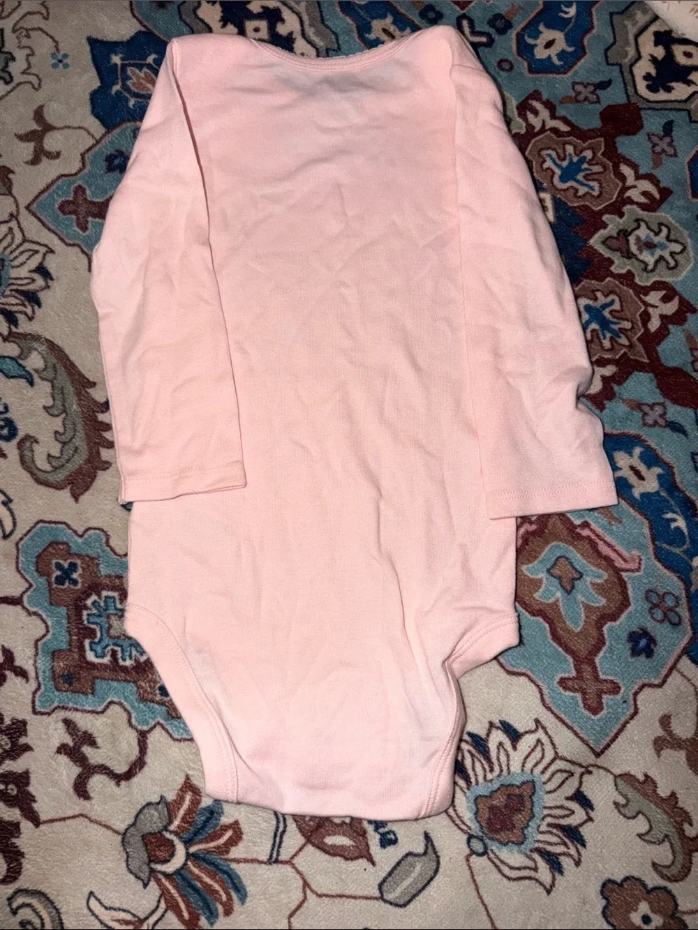 Carter's Light Pink Long-Sleeve Baby Bodysuit with Camel Motif